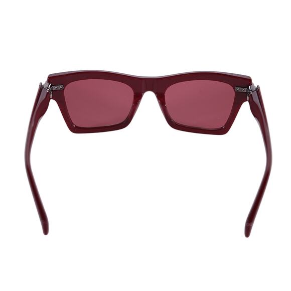 Salvatore Ferragamo Rectangle Sunglasses - Burgundy / Red - NWT - Picture 8 of 10